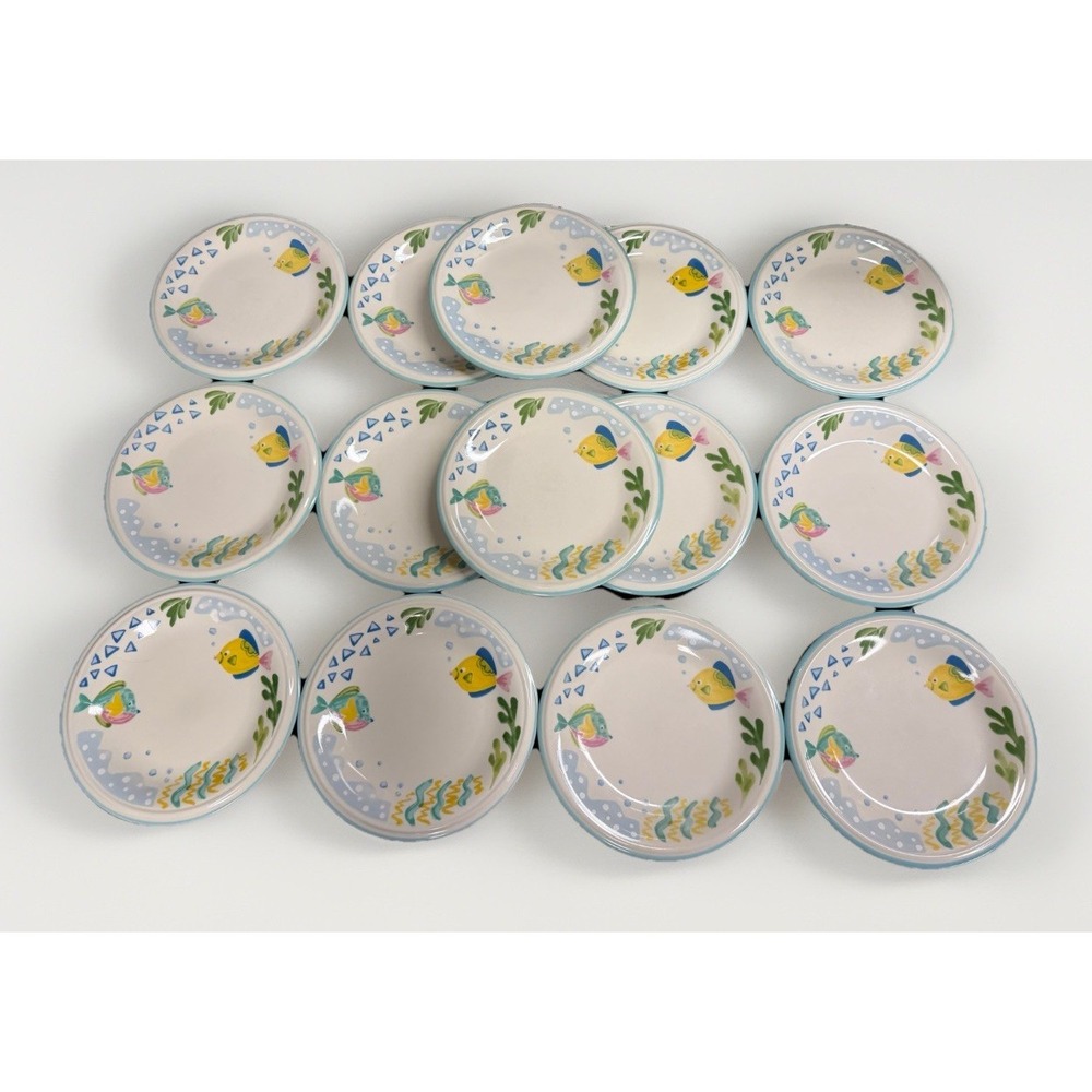 Studio Nova Barrier Reef Fish Salad Plates 8" Set of 14 Thailand Y2310